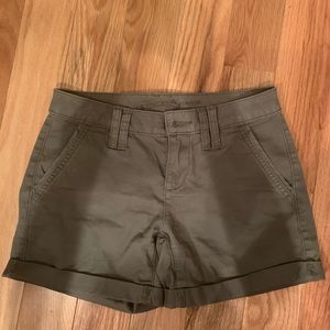 Olive green shorts